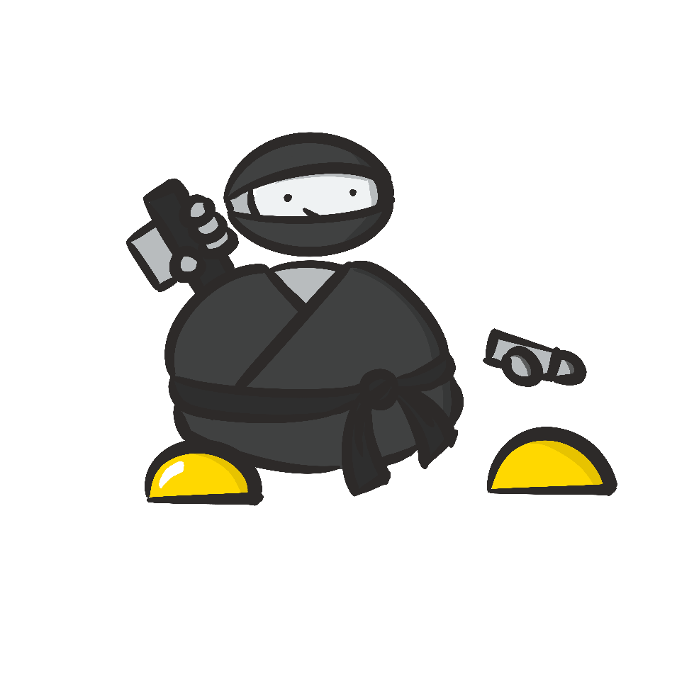 A stylized KNIME KNINJA