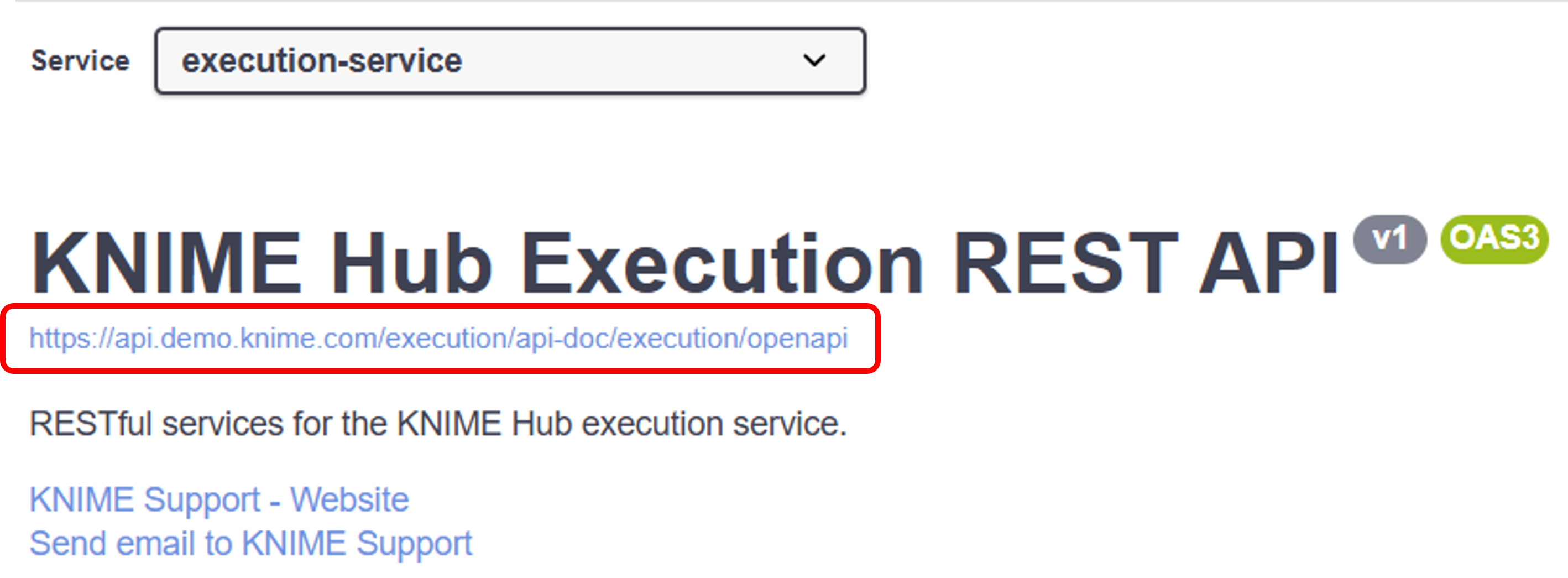 KNIME Hub execution service