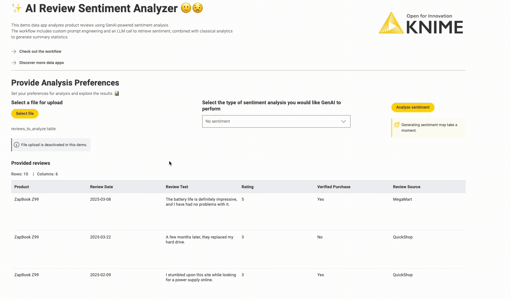 AI Sentiment Analysis Reviewer