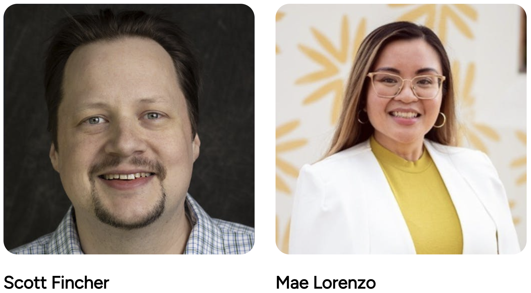 Scott Fincher and Mae Lorenzo from KNIME