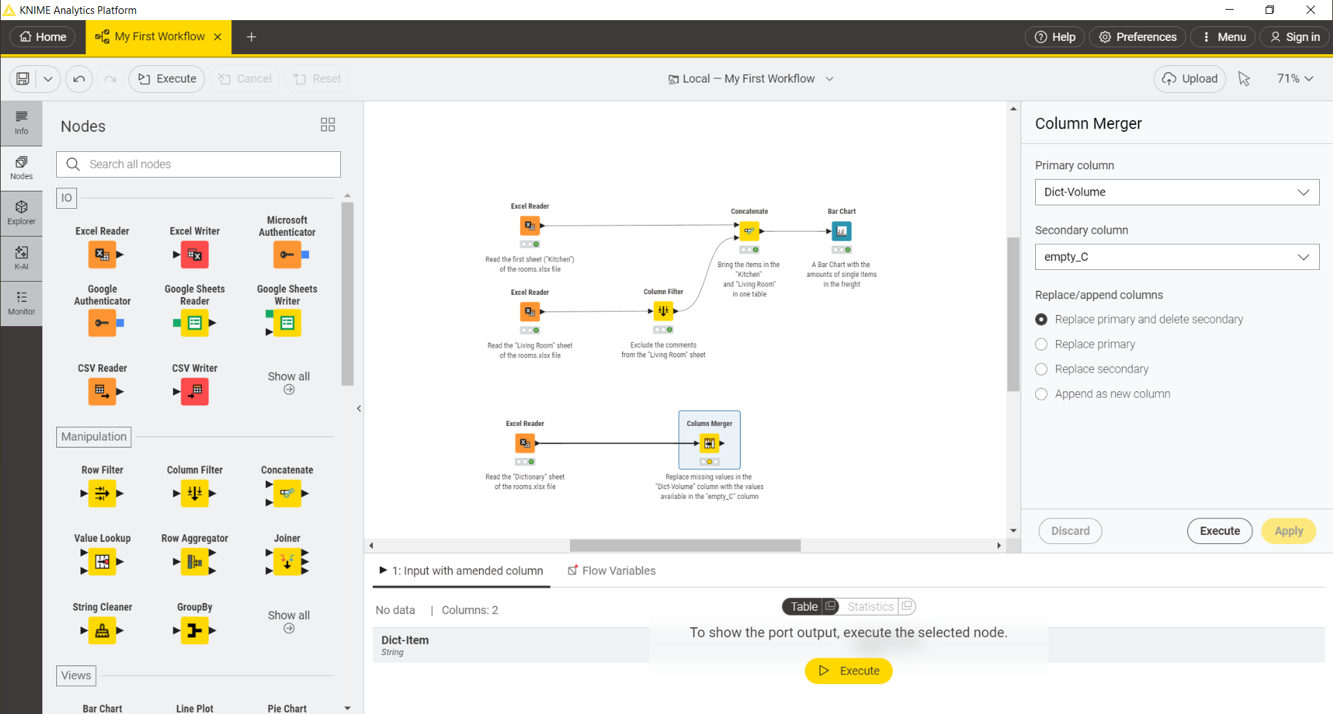 Value lookup in KNIME AP