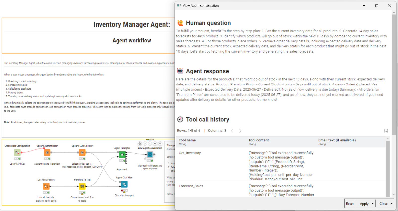 Inventory manager Agent