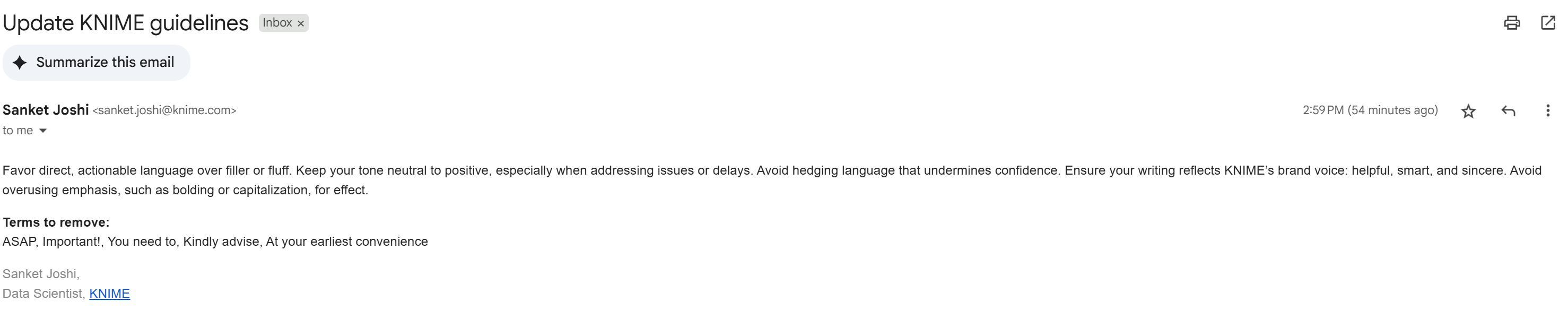 knime guidelines