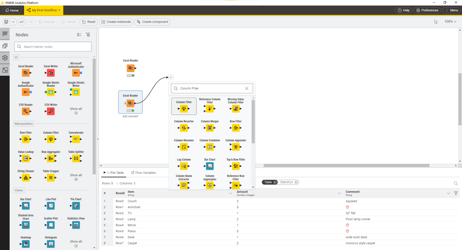 Auditable workflows with KNIME