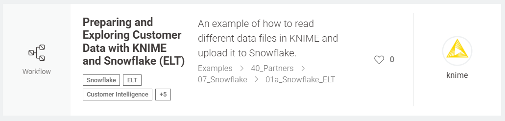 ELT with Knime and Snowflake
