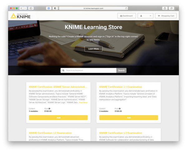 On-Demand Examinations and Digital Badges - KNIME Certification Program