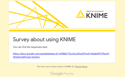 Accessing Google Forms for Survey Analysis with KNIME